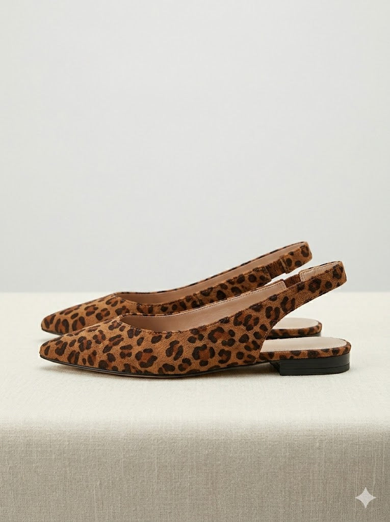 MECXY Luipaardprint Slingback Ballerina