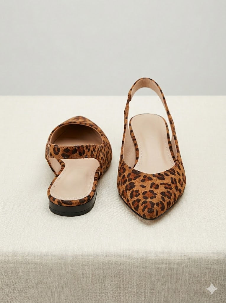 MECXY Luipaardprint Slingback Ballerina